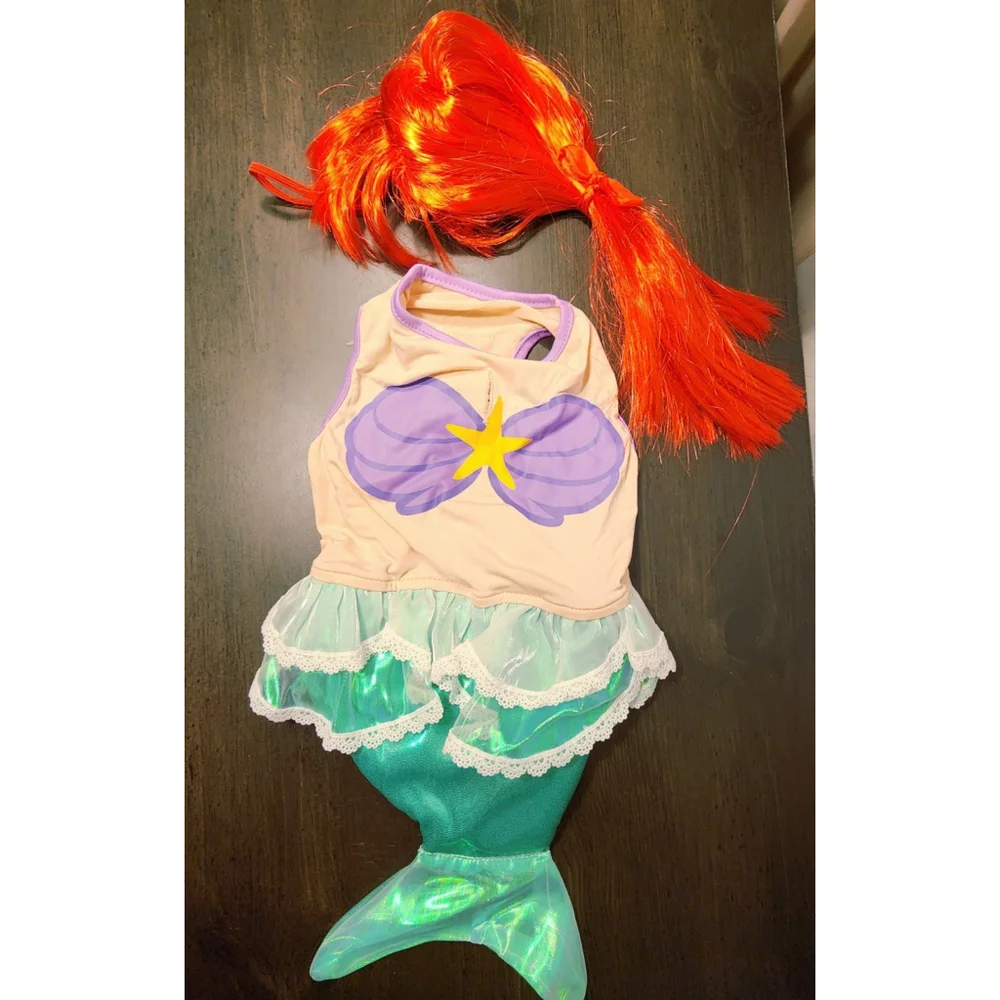 Disney Princess Ariel The Little Mermaid- SMALL Dog Halloween Costume - Picture 3 of 10